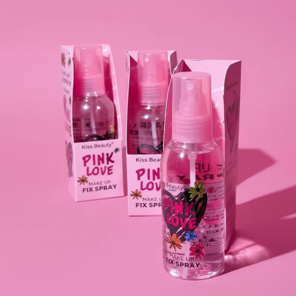 Kiss Beauty Pink Love Makeup Fix Spray Kiss Beauty