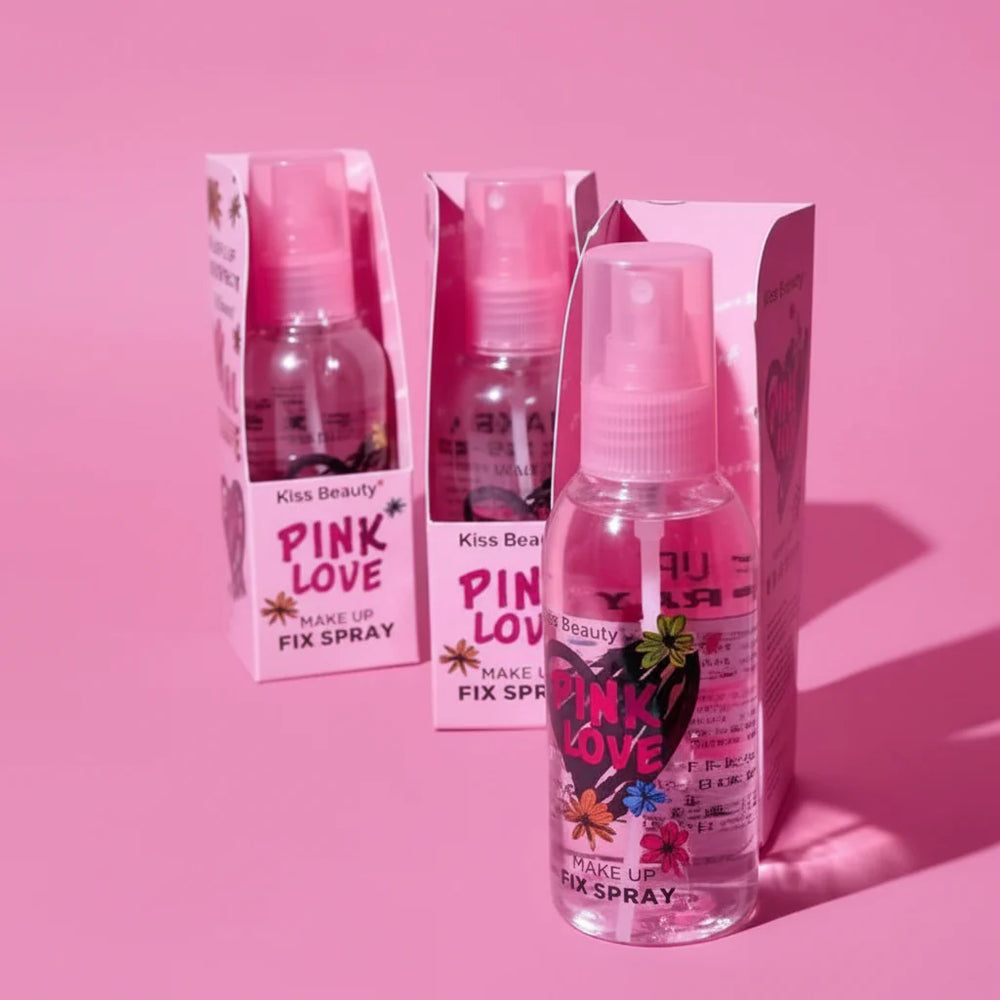Kiss Beauty Pink Love Makeup Fix Spray Kiss Beauty