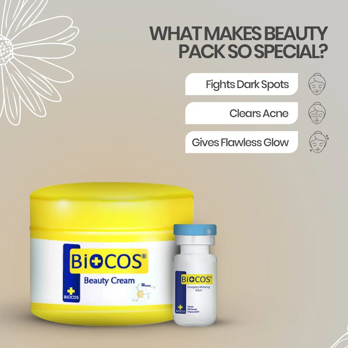 Biocos Beauty Cream Instant Whitening Large Biocos
