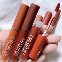 Heng Fang Silky & Lasting Matte Velvet Lip Gloss Set - 6Pcs Heng Fang