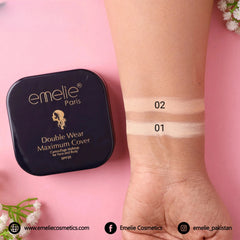 Emelie Double Wear Maximum Cover Pressed Powder Emelie