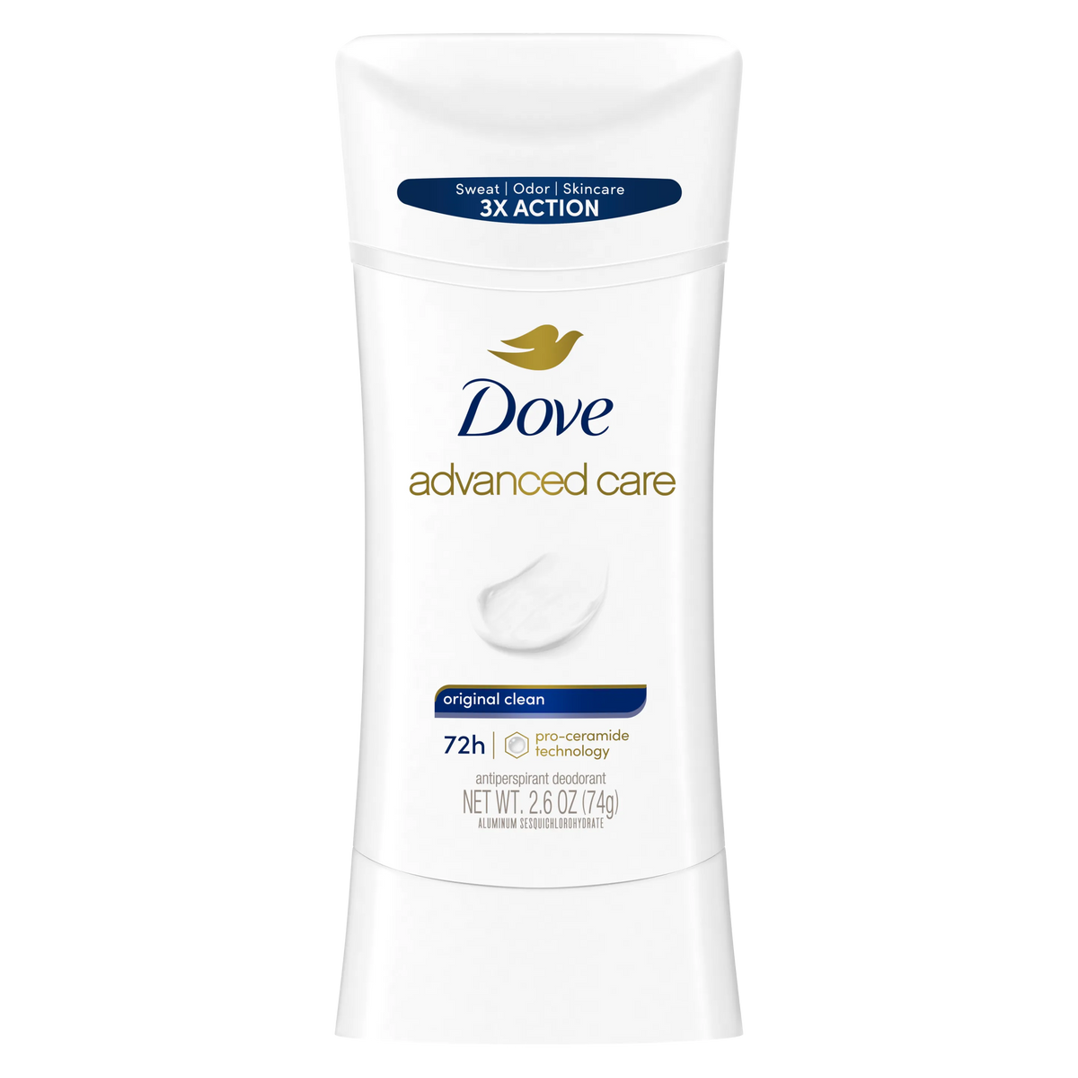 Dove Advanced Care Original Clean Antiperspirant Deodorant Stick 74g Dove