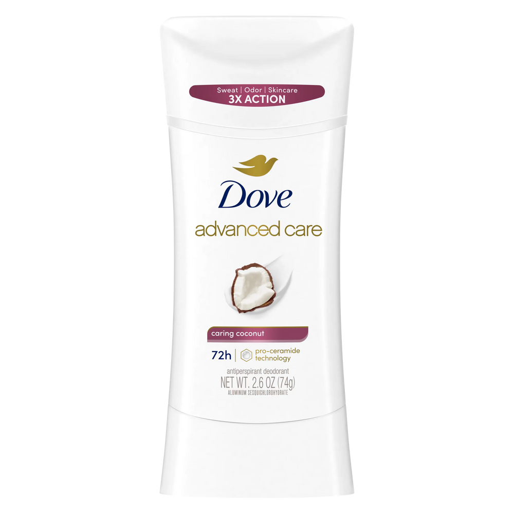 Dove Advanced Care Caring Coconut Antiperspirant Deodorant Stick 74g Dove