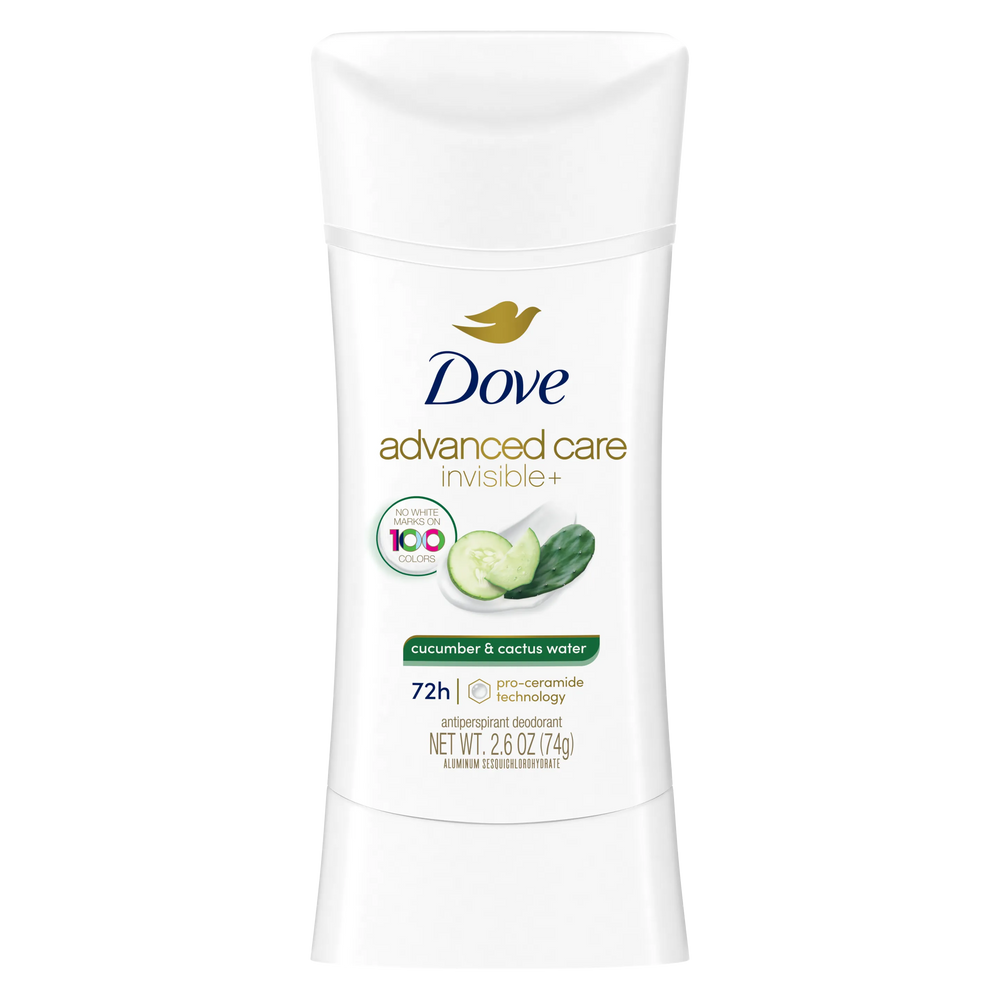 Dove Advanced Care Invisible Cucumber & Cactus Water Antiperspirant Stick 74g Dove