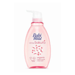 Babi Mild White Sakura Organic Head & Body Baby Bath Wash Babi Mild