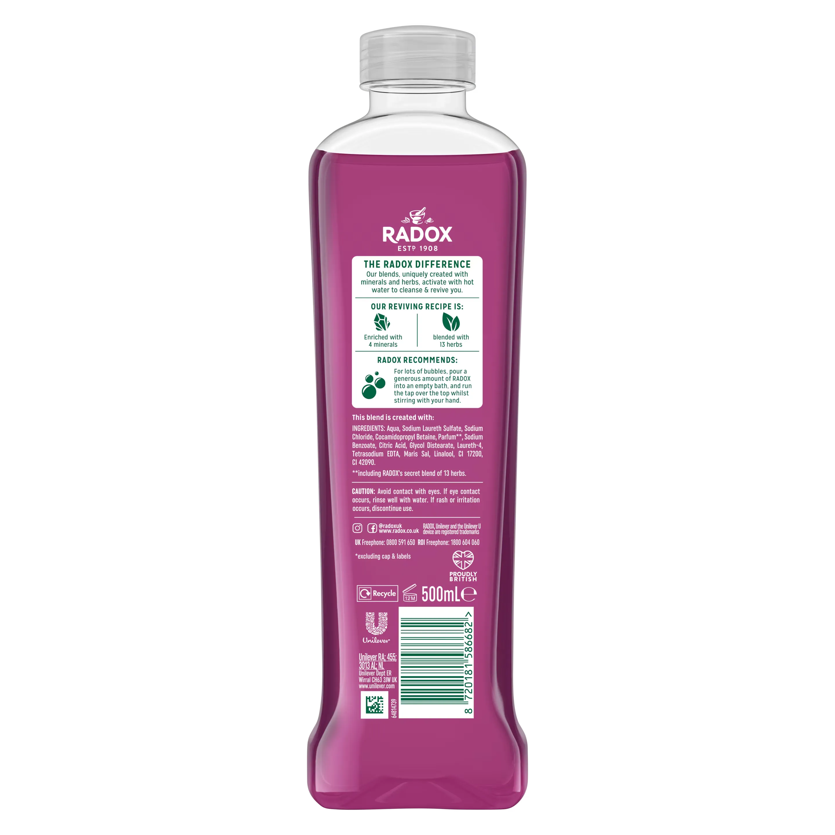 Radox Mineral Therapy Feel Revitalised Bath Soak - 500ml Radox