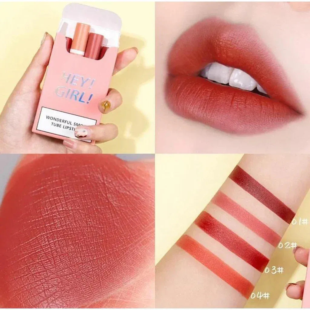 Heng Fang Hey Girl – 4 Pcs Smoke Lipstick Set Heng Fang