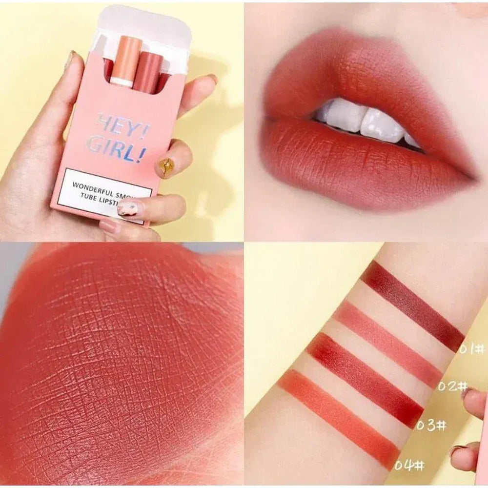 Heng Fang Hey Girl – 4 Pcs Smoke Lipstick Set Heng Fang