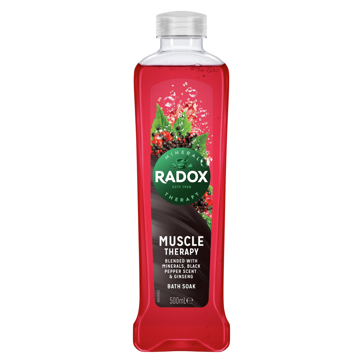 Radox Muscle Therapy Bath Soak with Black Pepper & Ginseng - 500ml Radox