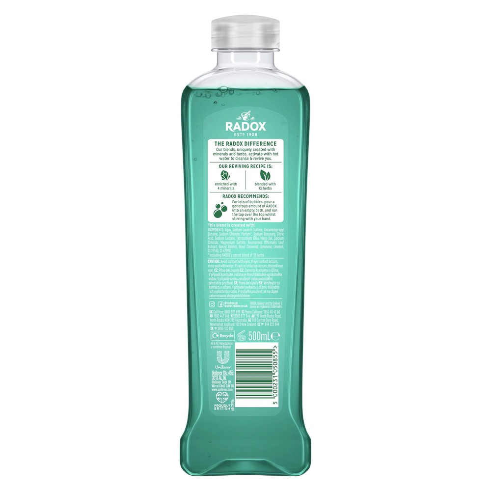 Radox Stress Relief Bath Soak with Rosemary & Eucalyptus - 500ml Radox