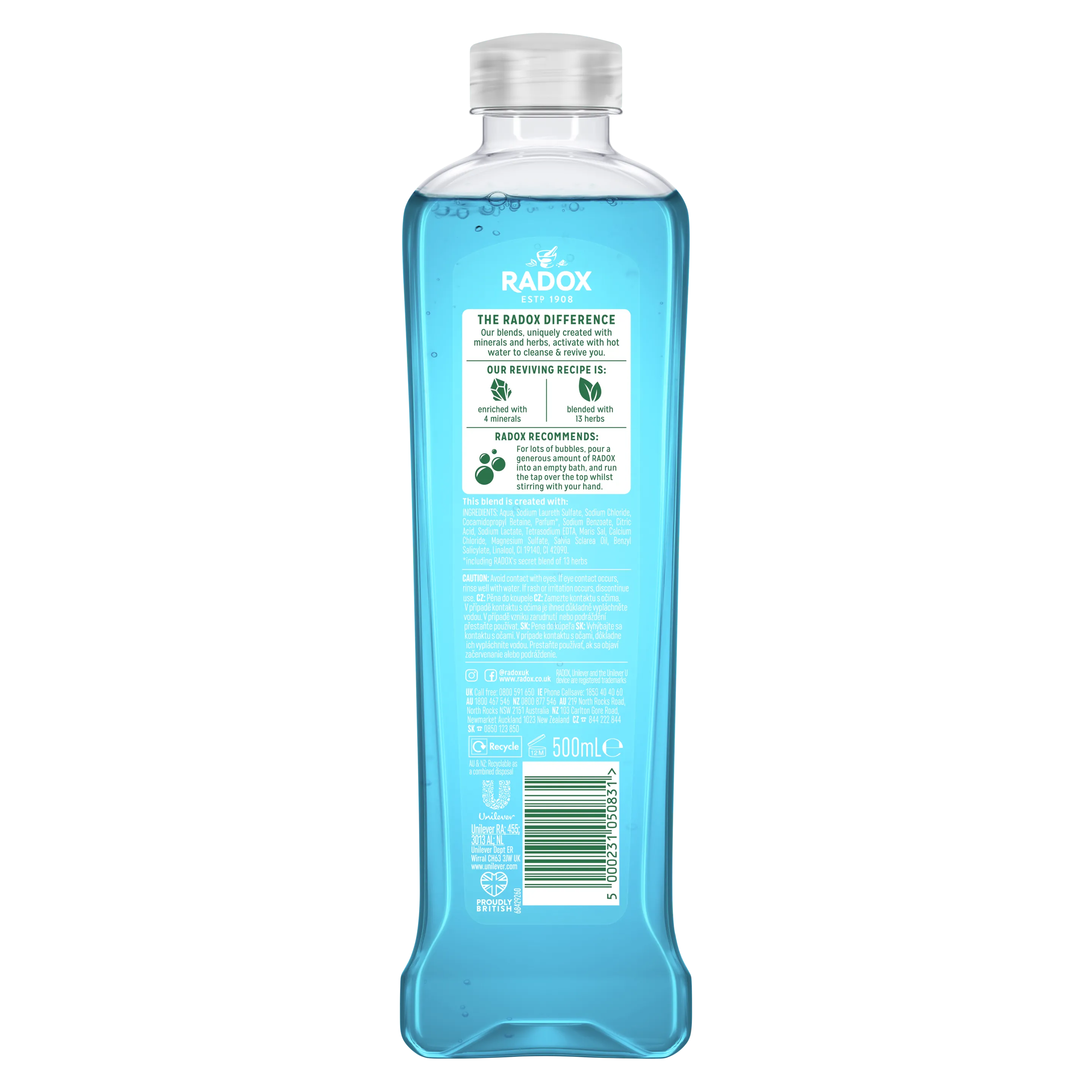 Radox Muscle Soak Bath Soak with Sea Minerals & Sage - 500ml Radox