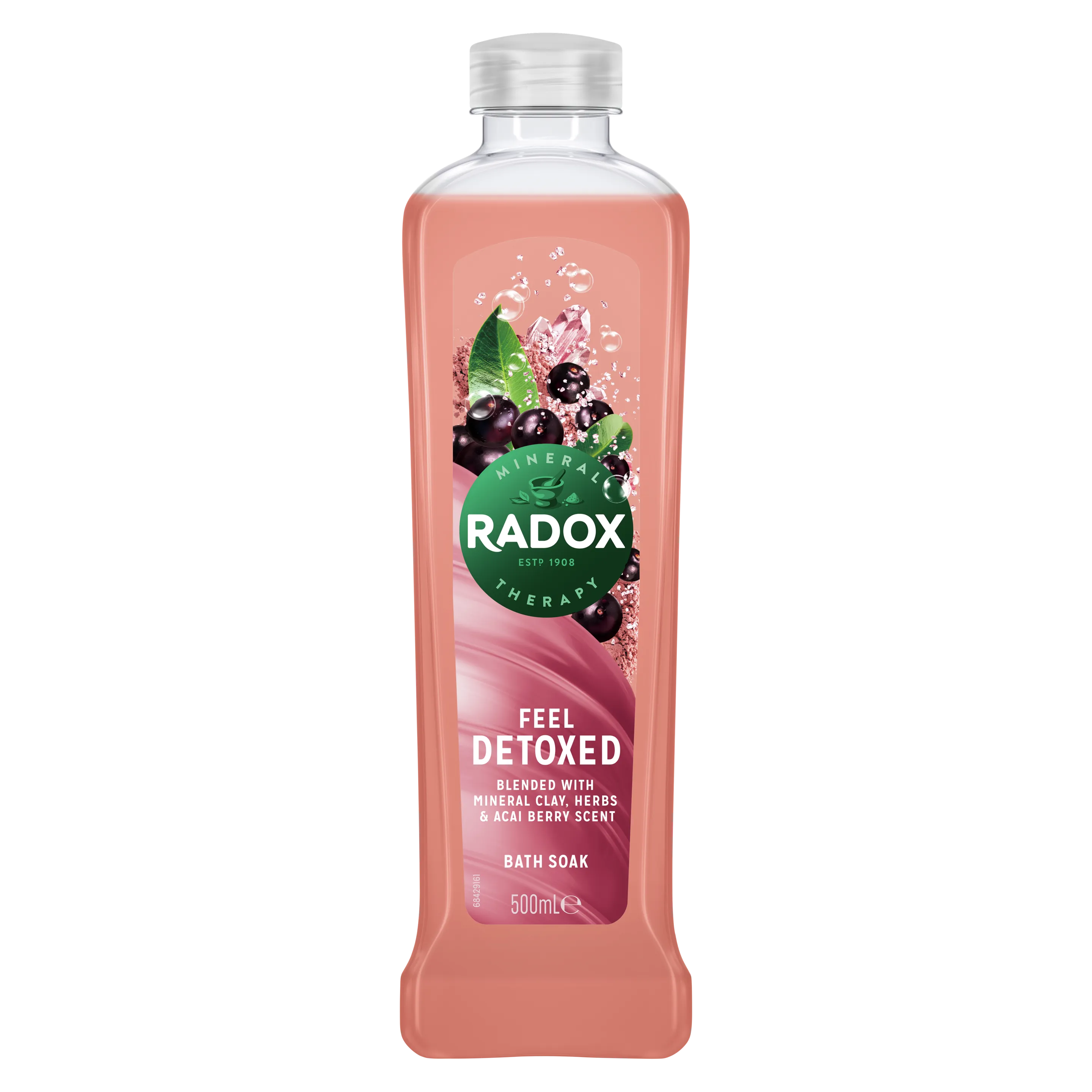 Radox Feel Detoxed Bath Soak with Acai Berry Scent - 500ml Radox