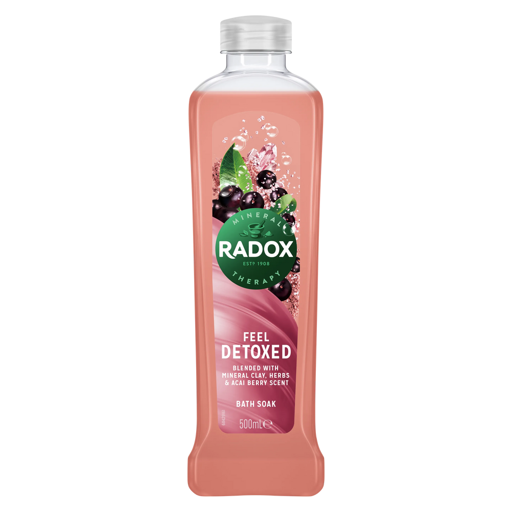 Radox Feel Detoxed Bath Soak with Acai Berry Scent - 500ml Radox