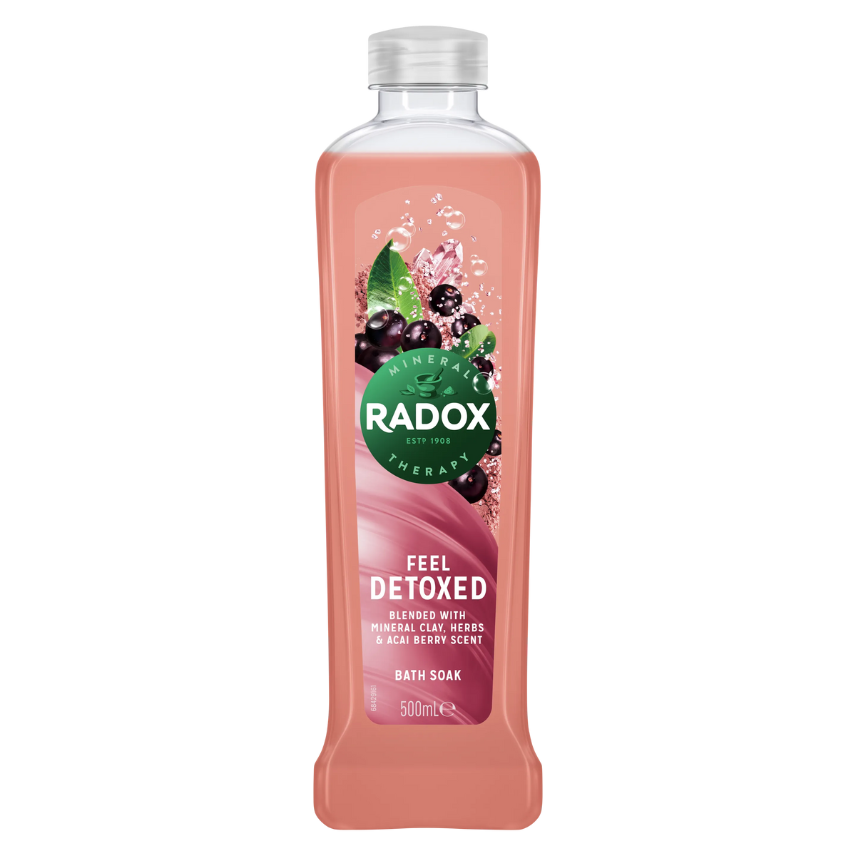 Radox Feel Detoxed Bath Soak with Acai Berry Scent - 500ml Radox