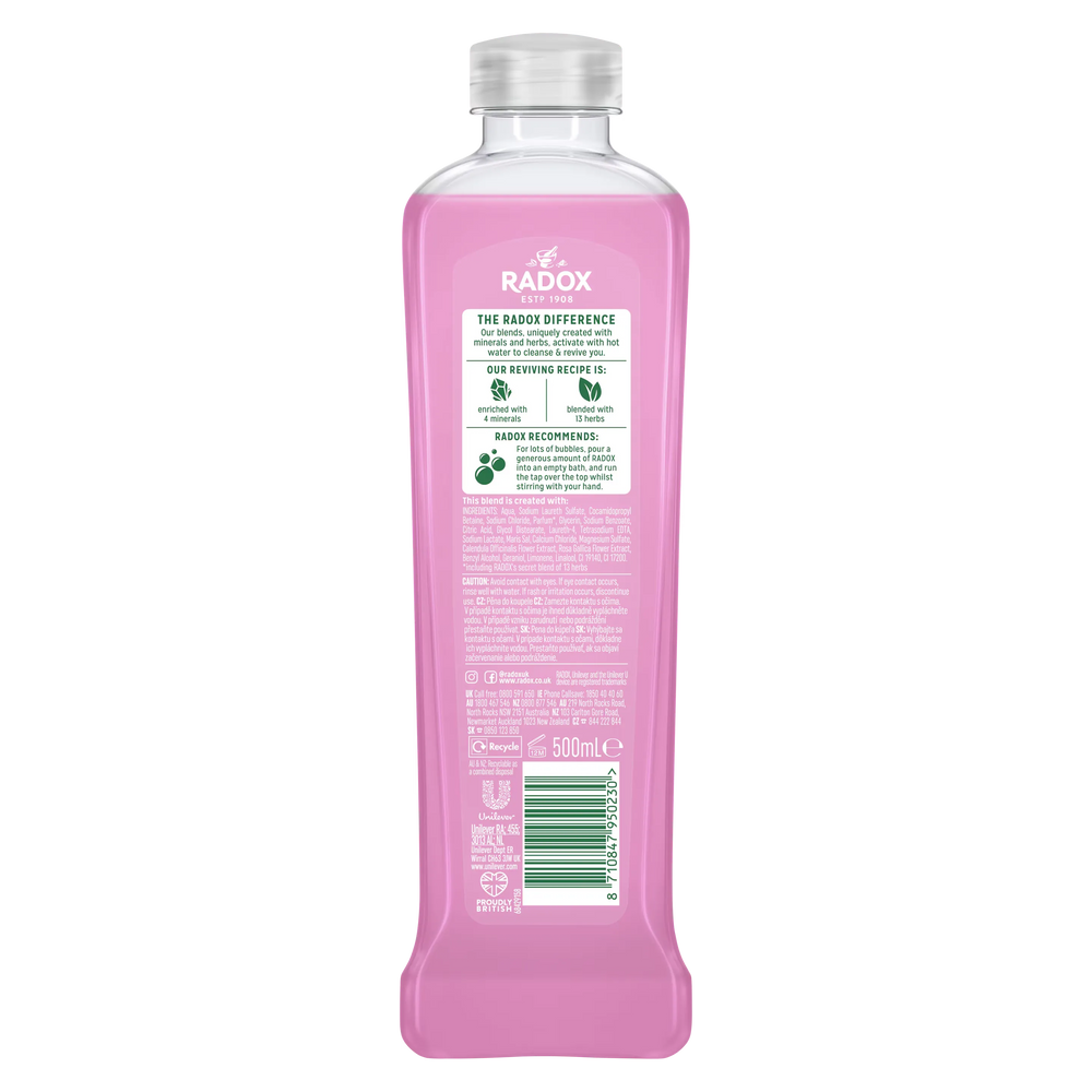 Radox Feel Blissful Bath Soak with Calendula & Rose - 500ml Radox