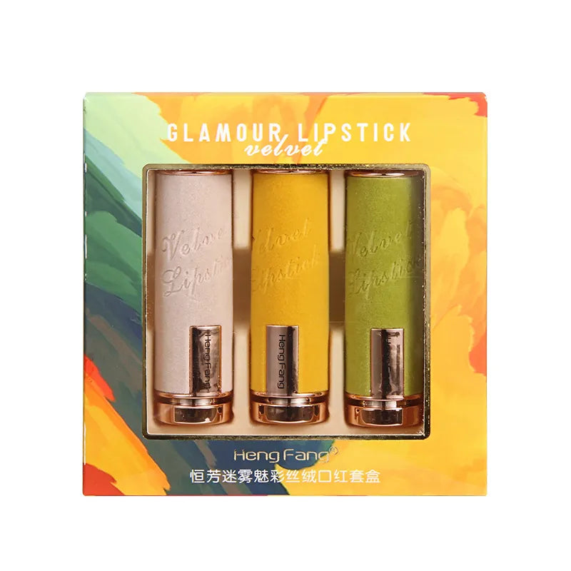 Heng Fang Glamour Velvet Matte Lipstick - 3 Pcs Set Heng Fang
