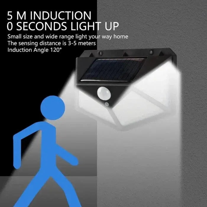 100 LED Solar Light Motion Sensor Outdoor Solar Lamp Cosmia.pk