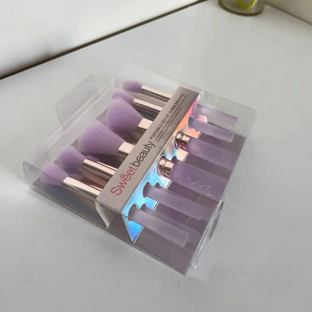 Sweet Beauty Makeup Brush Set Blister X 10 Pcs. Sweet Beauty