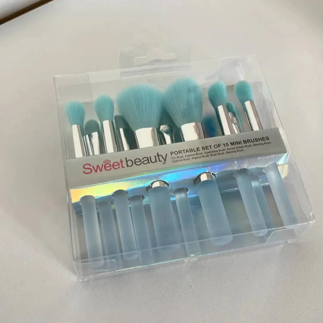 Sweet Beauty Makeup Brush Set Blister X 10 Pcs. Sweet Beauty