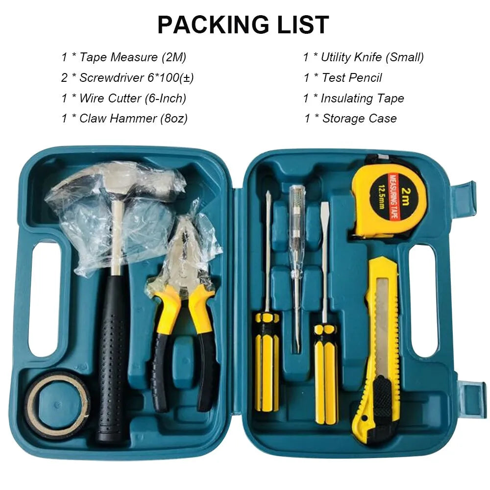 9Pcs Home Repairing Tool Set Kit Cosmia.pk