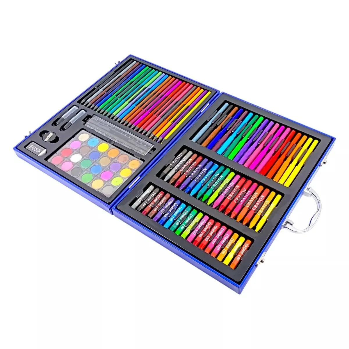 Portable Aluminum Case Supplies Set Art Kit for Kids - -128 Pcs Cosmia.pk