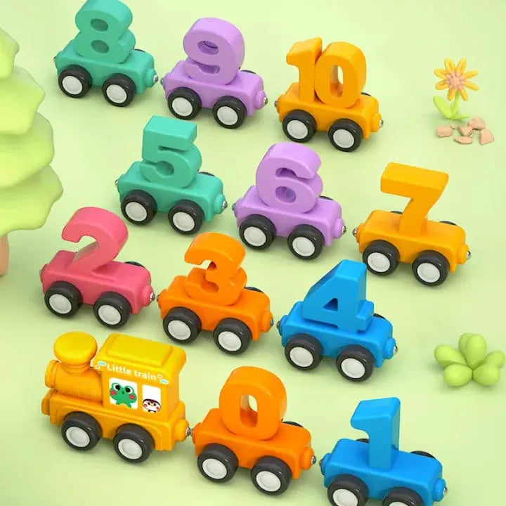 Colorful Plastic Magnetic Digital Number Train Cosmia.pk