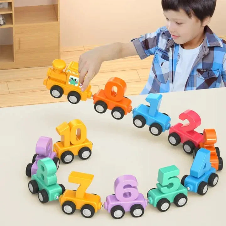 Colorful Plastic Magnetic Digital Number Train Cosmia.pk