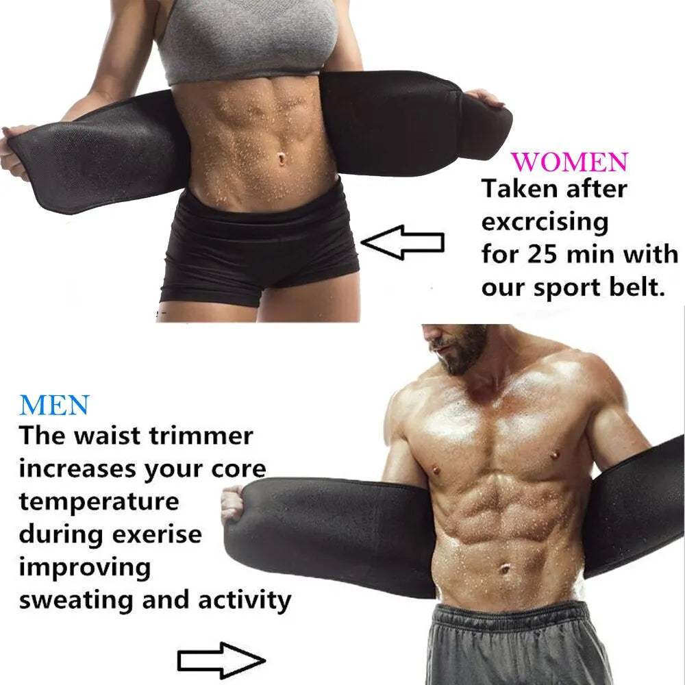 Slimming Sweet Sweat Belt Hot shaper waist trimmer Belt For Men & Cosmia.pk