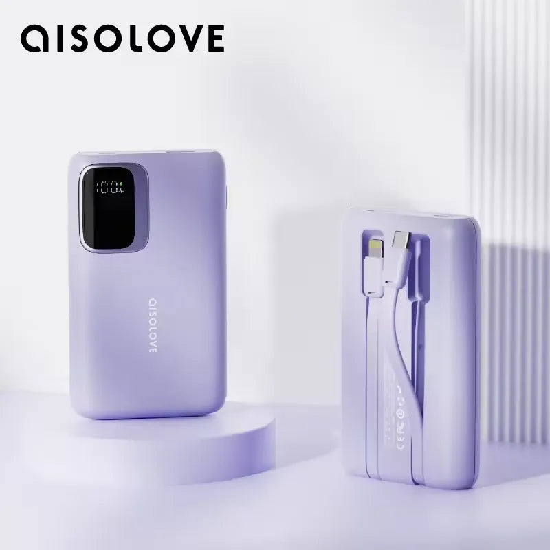 Aisolove W18 Power Bank With Cable Quick Charge 10000mah Aisolove