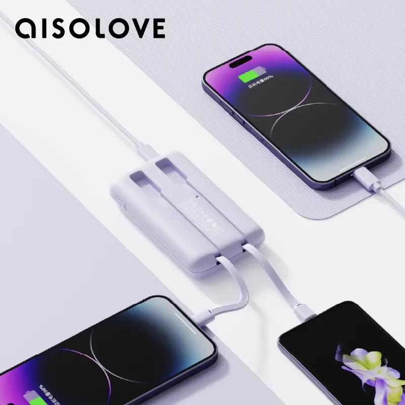 Aisolove W18 Power Bank With Cable Quick Charge 10000mah Aisolove