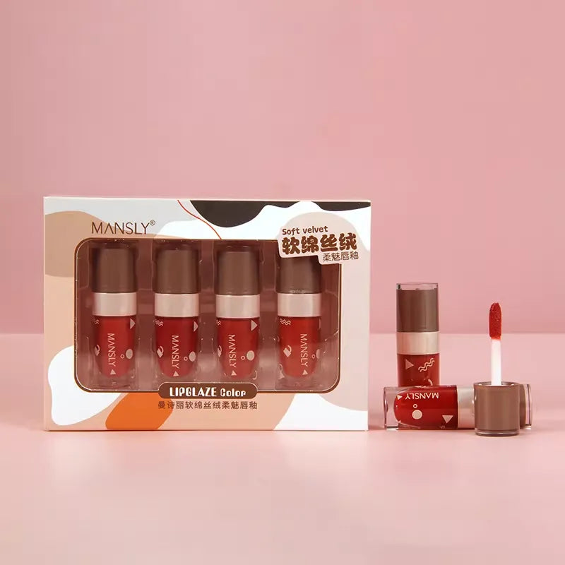 Mansly Lip Glaze Pack of 4 Mansly