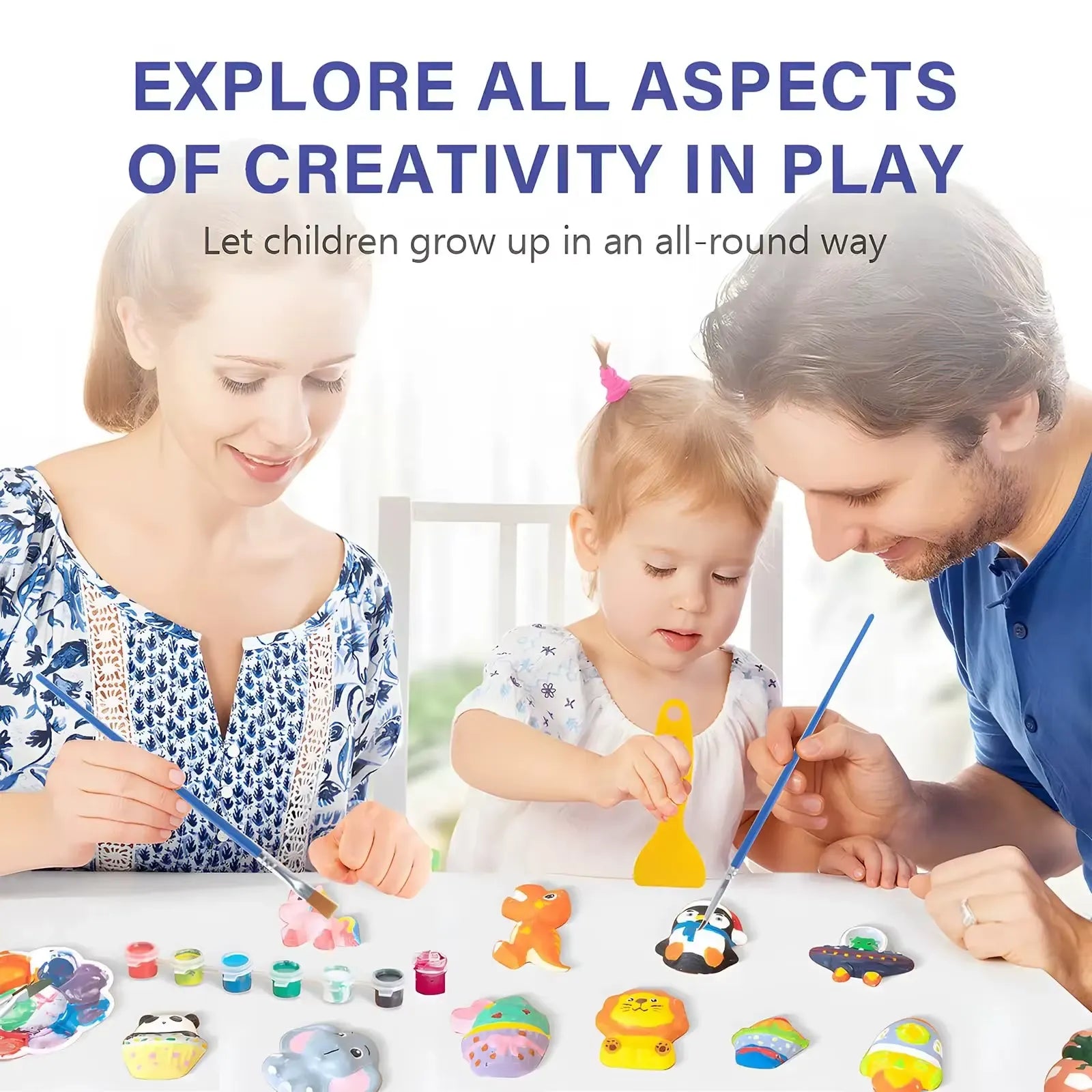 Gypsum Painting Kit, Plaster Painting Craft Kit Art Set Cosmia.pk