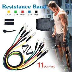 Premium Resistance Band Set for Home Workouts - 11 Piece Elastic Cosmia.pk