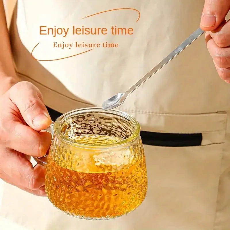 Cute Bear Hammered Glass Mug Cosmia.pk