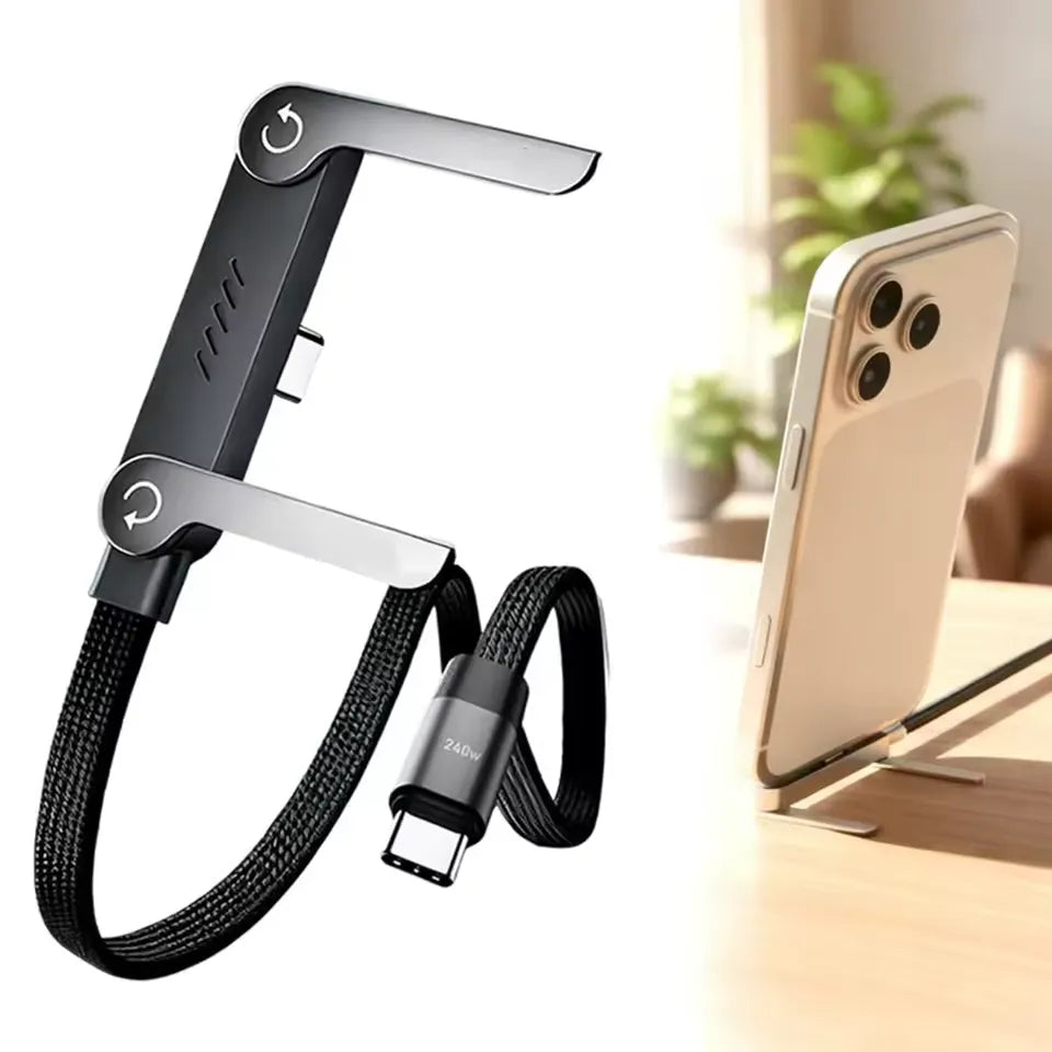 240w Fast Charging Cord With Built-in Phone Stand Cosmia.pk