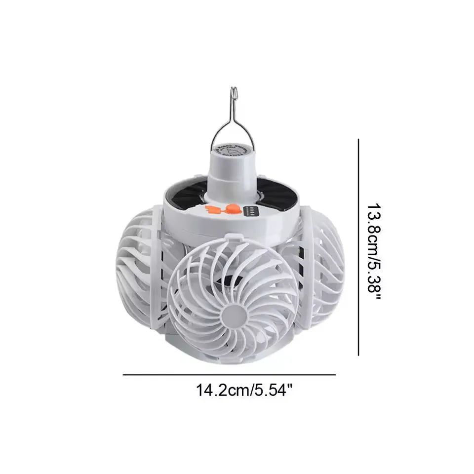 Portable Foldable Ceiling Fan Light LED Solar Bulb Lamp With 4 Mini Cosmia.pk