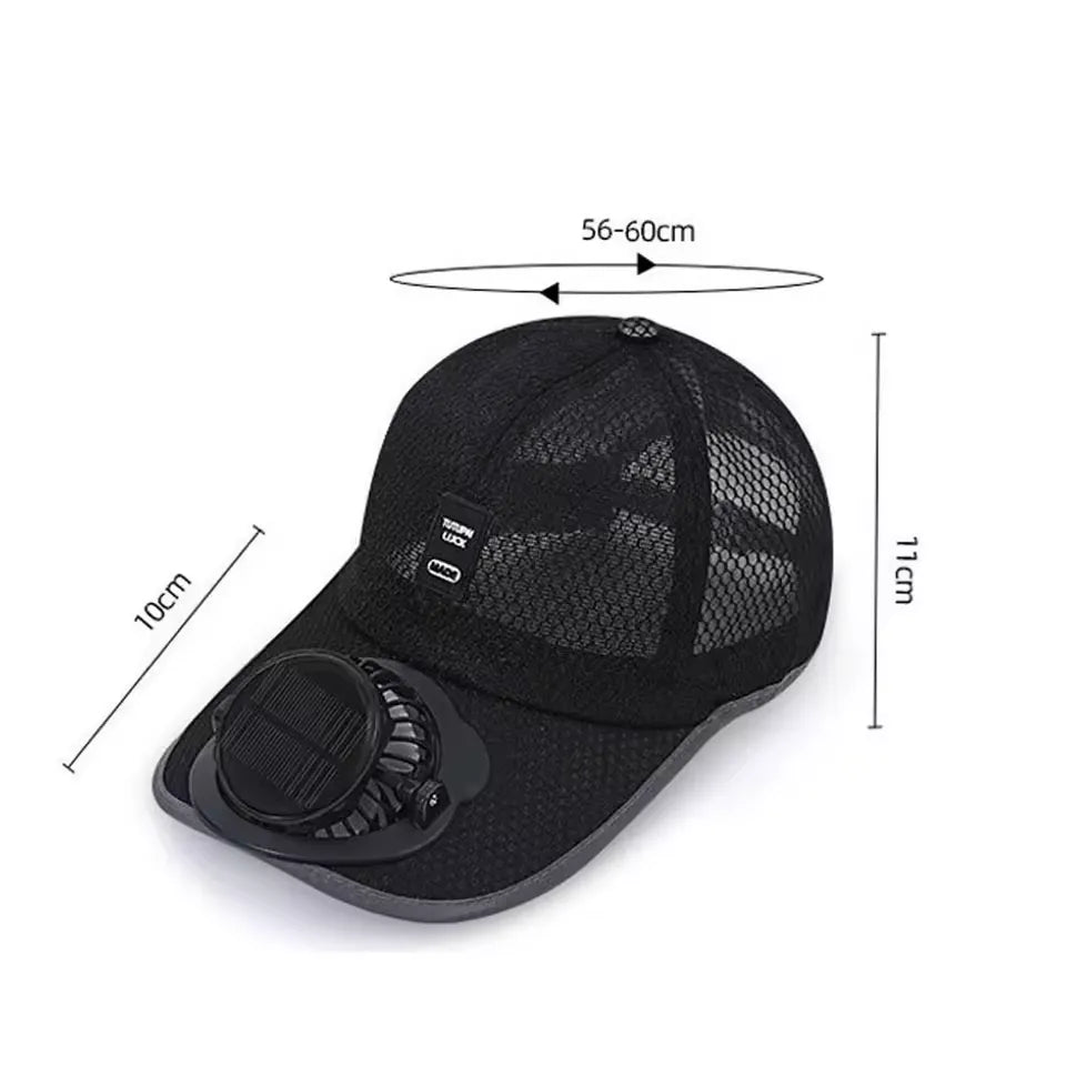 Sun Protection Breathable Mesh Hat with Cooling Fan Cosmia.pk