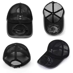 Sun Protection Breathable Mesh Hat with Cooling Fan Cosmia.pk