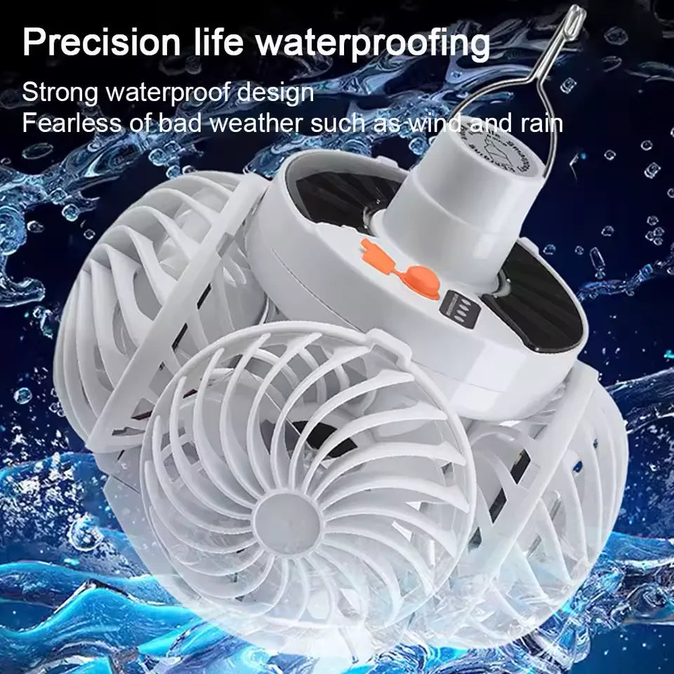 Portable Foldable Ceiling Fan Light LED Solar Bulb Lamp With 4 Mini Cosmia.pk