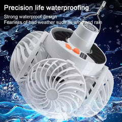 Portable Foldable Ceiling Fan Light LED Solar Bulb Lamp With 4 Mini Cosmia.pk