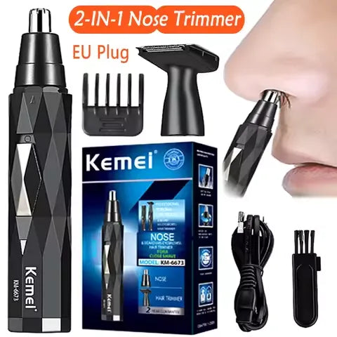 Kemei 2-in-1 Rechargeable Hair & Nose Trimmer Kemei