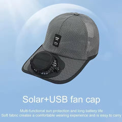 Sun Protection Breathable Mesh Hat with Cooling Fan Cosmia.pk