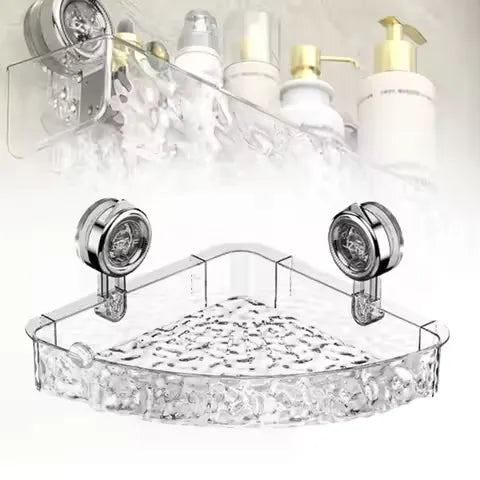 Bathroom Corner Shelf Wall Mounted Drain Rack Shower Shelf Cosmia.pk