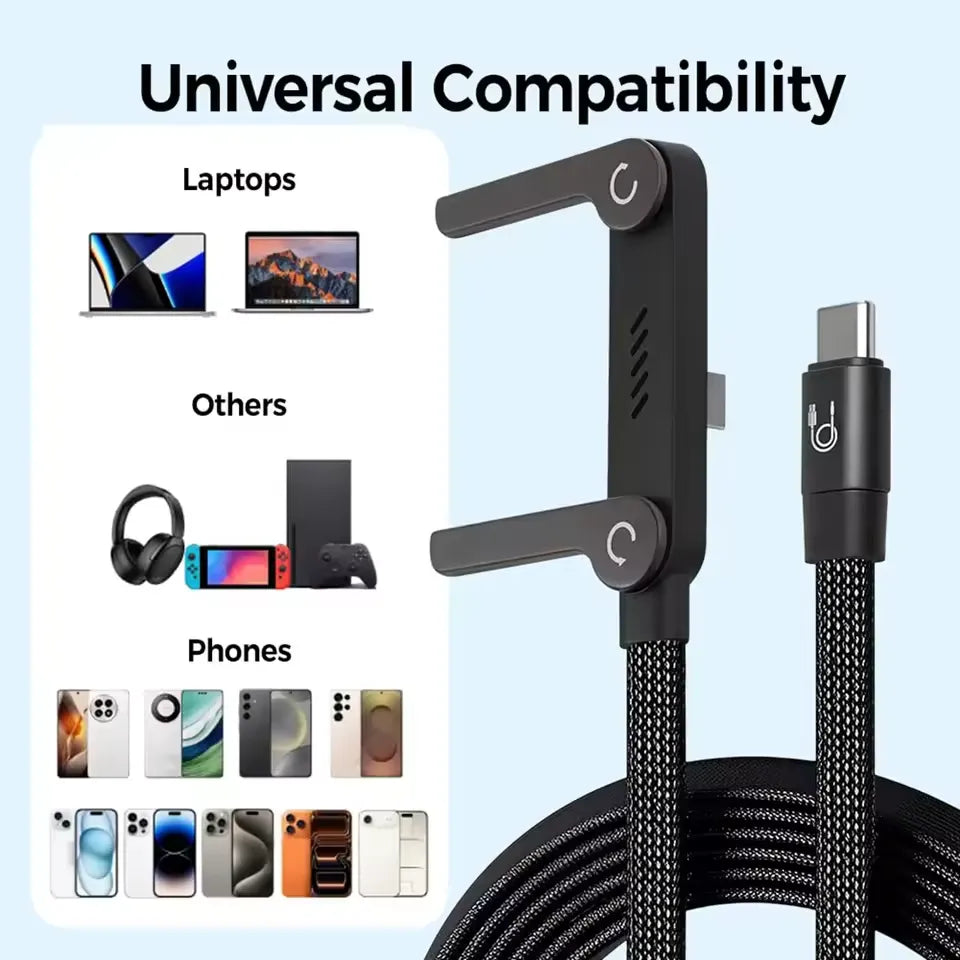 240w Fast Charging Cord With Built-in Phone Stand Cosmia.pk