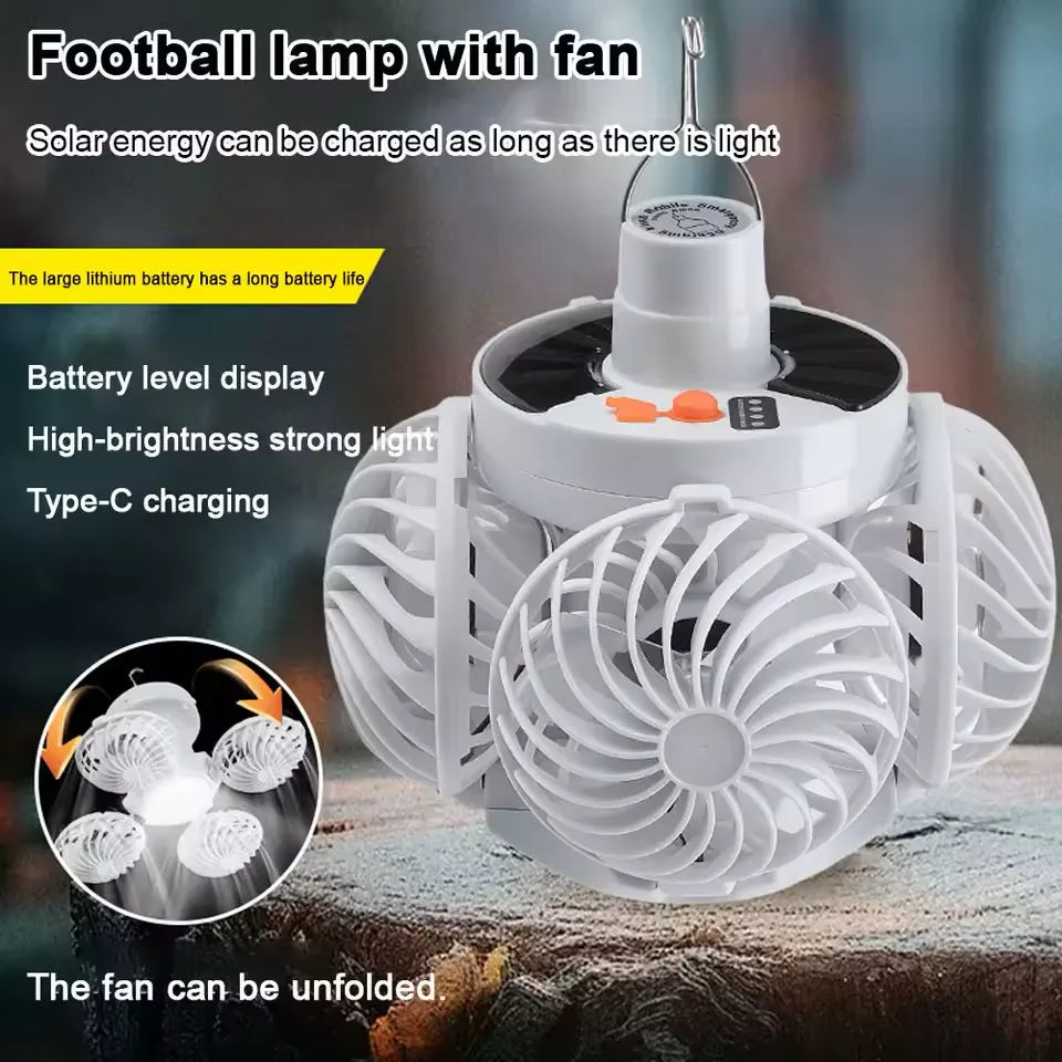 Portable Foldable Ceiling Fan Light LED Solar Bulb Lamp With 4 Mini Cosmia.pk