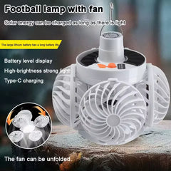 Portable Foldable Ceiling Fan Light LED Solar Bulb Lamp With 4 Mini Cosmia.pk