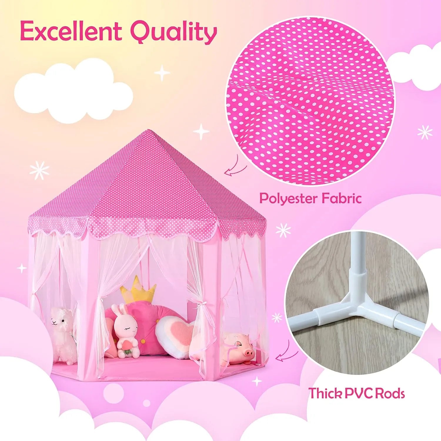 Portable Children Kids Play Tent - Each Cosmia.pk