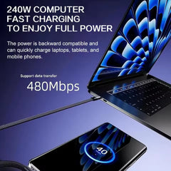 240w Fast Charging Cord With Built-in Phone Stand Cosmia.pk