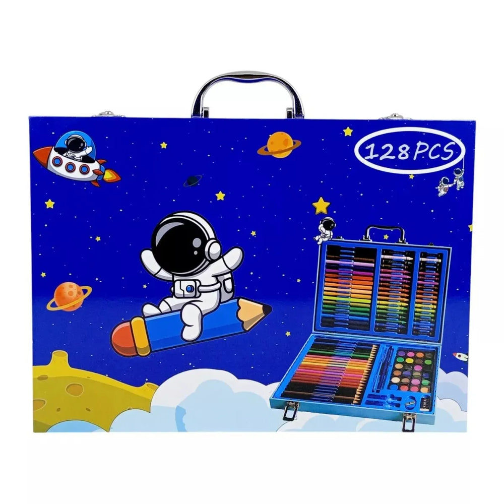 Portable Aluminum Case Supplies Set Art Kit for Kids - -128 Pcs Cosmia.pk