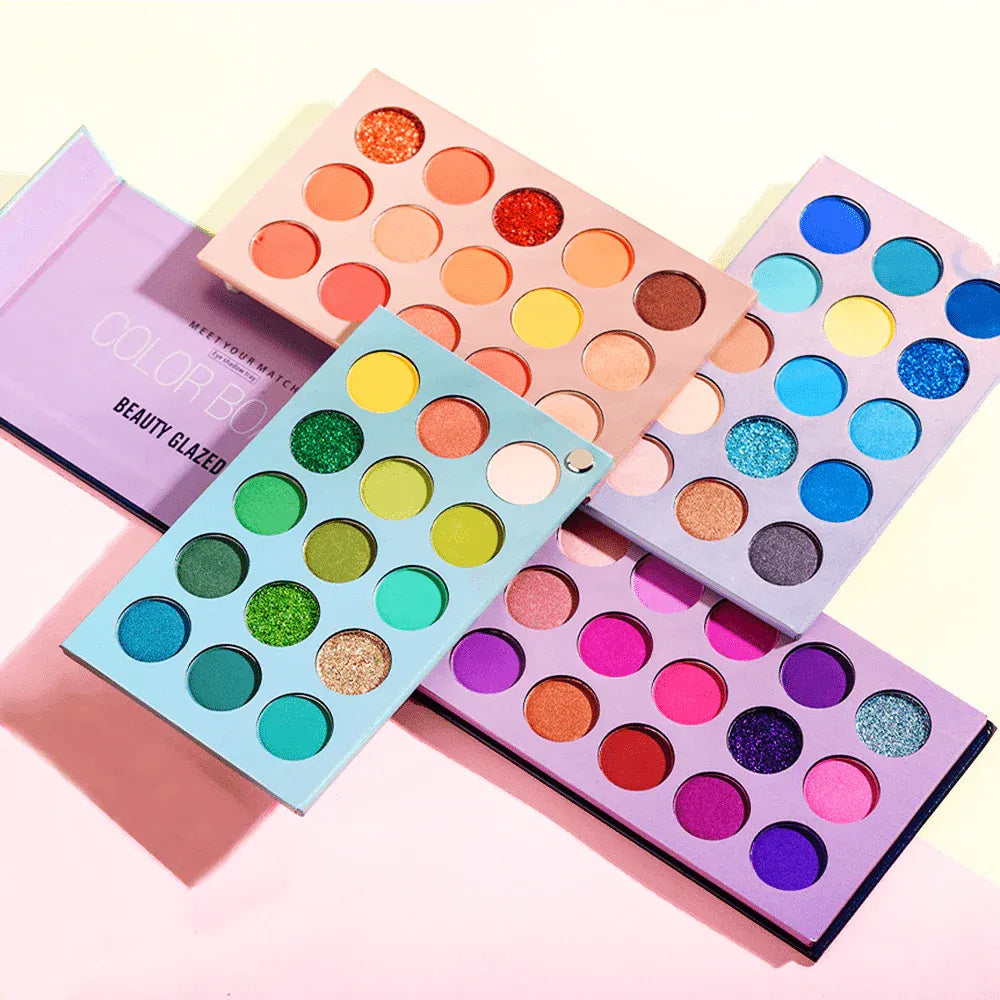 60 Color Professional Eyeshadow Palette Beauty Glazed